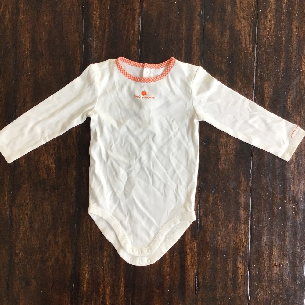 Janie and Jack 12-18 Months Onsie Little Pumpkin on Front